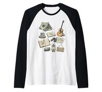 Solo Nature Camping Diario Vintage Bosque Iconos Kit Camiseta Manga Raglan
