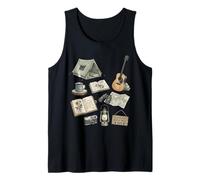 Solo Nature Camping Diario Vintage Bosque Iconos Kit Camiseta sin Mangas