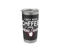 Solo necesito café Kung Fu luchador de artes marciales Wing Chun Vaso térmico de acero inoxidable de doble pared