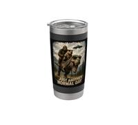 Solo otro día normal | Retro Bigfoot Capibara T-Rex Vaso térmico de acero inoxidable de doble pared