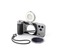 【Solo para iPhone 17 Pro MAX】 TELESIN Master Grip Kit, Empuñadura Magnética para iPhone 17 Pro MAX con C03 Selfie Luz+UV Filtro+VND Filtro, Creator Kit Integrada de 3200mAh Batería, Carga Inalámbrica