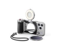 【Solo para iPhone 17 Pro】 TELESIN Master Grip Kit, Empuñadura Magnética para iPhone 17 Pro con C03 Selfie Luz+UV Filtro+CPL Filtro, Creator Kit Integrada de 3200mAh Batería, Carga Inalámbrica