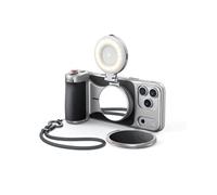 【Solo para iPhone 17 Pro】 TELESIN Master Grip Kit, Empuñadura Magnética para iPhone 17 Pro con C03 Selfie Luz+UV Filtro+VND Filtro, Creator Kit Integrada de 3200mAh Batería, Carga Inalámbrica