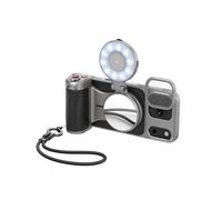 【Solo para iPhone 17 Pro】 TELESIN Master Grip Kit, Magnética Agarre con C03 Selfie Luz+UV Filtro, Creator Kit integrada de 3200mAh batería y Carga inalámbrica, Funda de Grafeno Refrigerante