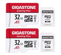 【Solo para Switch 1】 GIGASTONE 32GB Tarjeta de Memoria Micro SD, Paquete de 2, Gaming Plus, Compatible con Nintendo Switch, Velocidad 90 MB/s, Grabación de Video Full HD, Micro SDHC UHS-I A1 Clase 10