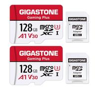 【Solo para Switch 1】 GIGASTONE Tarjeta Micro SD 128GB Paquete de 2, Gaming Plus, Compatible con Nintendo Switch 1, hasta 100/50 MB/s, Grabación de Video 4K, UHS-I A1 U3 Clase 10, con Adaptador