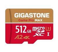 【Solo para Switch 1】 GIGASTONE Tarjeta Micro SD de 512GB, Game Pro MAX, hasta 170/140 MB/s, MicroSDXC para Nintendo-Switch 1, SteamDeck, Video 4K UHD, UHS-I A2【5 Años de Recuperación de Datos Gratis】
