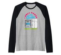 Solo pauso mi Juego para Imprimir Cosas en 3D Gamer Camiseta Manga Raglan
