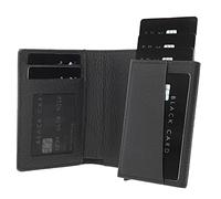 Solo Pelle Cartera de piel con tarjetero extraíble para 15 tarjetas + billetes y monedero XL adecuado | Tarjetero con RFID Magic Q Wallet, negro mate, talla única, Cartera con tarjetero extraíble