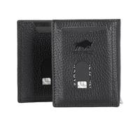 SOLO PELLE Cartera delgada con ranura para monedas [12 tarjetas] Slimwallet Riga [Protección RFID] Tarjetero con ranura para monedas [cuero] Cartera inteligente para hombres y mujeres, Negro mate, One