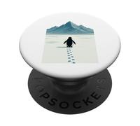 Solo Penguin Journey Ártico Paisaje Soledad Perseverancia PopSockets PopGrip Adhesivo