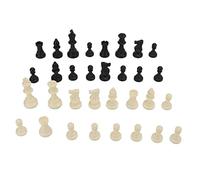 Solo Piezas de Ajedrez Juego de Figuras de Ajedrez de Plástico de Repuesto 32 Piezas 75 mm Altura King Material PP Duradero para Fiestas Camping Juegos Relajantes