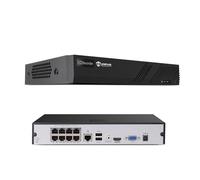 Solo Plug & Play con cámara Anpviz serie U, grabadora de video en red NVR PoE 4K 8 canales, NVR H.265 de 8 canales, compatible con cámara IP PoE de 8MP/6MP/5MP/4MP/3MP para grabación 24/7, sin disco