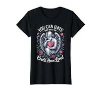Solo Puedes Odiar Aquello Que Podrías Haber Amado Camiseta gráfica económica, Mujer, Negro, XS
