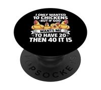Solo quería 10 Pollos Pero si Dios Quiere Que Tenga 20 PopSockets PopGrip Adhesivo