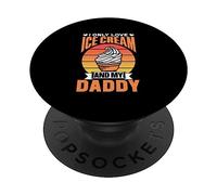 Sólo Quiero A Los Helados Y A Mi Papá Kid Padre Niño Niños PopSockets PopGrip Adhesivo