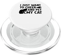 Solo Quiero animar y acariciar a mi Gato Gatos Divertidos porristas PopSockets PopGrip para MagSafe