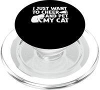 Solo Quiero animar y acariciar a mi Gato Gatos Divertidos porristas PopSockets PopGrip para MagSafe