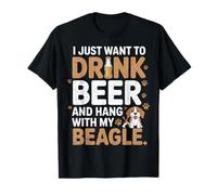 Solo Quiero Beber Cerveza y Pasar con mi Beagle Divertido Camiseta