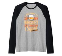 Solo Quiero Beber mi Whisky y Fumar mi cigarro Bourbon Camiseta Manga Raglan