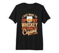 Solo Quiero Beber mi Whisky y Fumar mi cigarro Bourbon Camiseta Premium