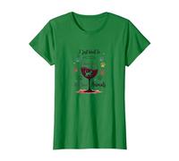Solo Quiero Beber Vino y Salvar Animales Amante de Las Mascotas Camiseta, Mujer, Verde Kelly, XXL
