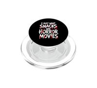 Solo Quiero bocadillos y películas de Terror Halloween PopSockets PopGrip para MagSafe