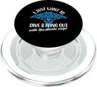 Solo quiero bucear y pasar el rato con Manta Rays PopSockets PopGrip para MagSafe