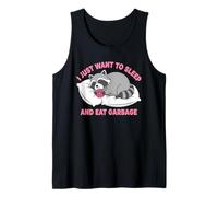 Solo Quiero Dormir Y Comer Basura Camiseta sin Mangas