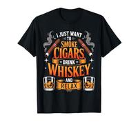 Solo quiero fumar cigarros beber whisky divertidos amantes de los puros Camiseta