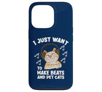 Solo Quiero Hacer Beats Pet Cats Cat Lover Productor Musical Carcasa para iPhone 13 Pro