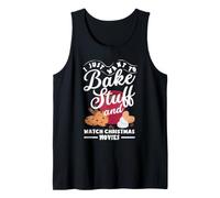 Solo Quiero Hornear Cosas y Ver películas navideñas Camiseta sin Mangas