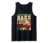 Solo Quiero Hornear Cosas y Ver películas navideñas Camiseta sin Mangas