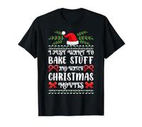 Solo Quiero Hornear Cosas y Ver películas navideñas horneando Camiseta