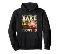 Solo Quiero Hornear Cosas y Ver películas navideñas Sudadera con Capucha