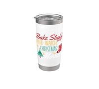 Solo quiero hornear cosas y ver películas navideñas Vaso térmico de acero inoxidable de doble pared
