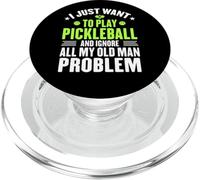 Solo Quiero Jugar Pickleball Ignorar Todo mi Viejo Problema PopSockets PopGrip para MagSafe