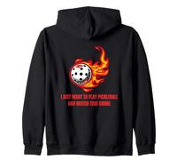 Solo Quiero Jugar Pickleball Y Ver Crimen Verdadero Sudadera con Capucha