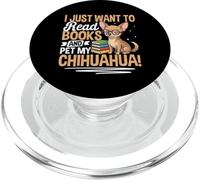 Solo Quiero Leer Libros y acariciar a mi Chihuahua PopSockets PopGrip para MagSafe
