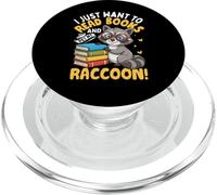 Solo Quiero Leer Libros y acariciar a mi Mapache PopSockets PopGrip para MagSafe