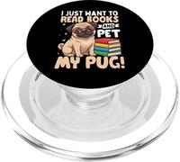 Solo Quiero Leer Libros y acariciar a mi Pug PopSockets PopGrip para MagSafe