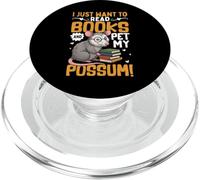 Solo Quiero Leer Libros y acariciar mi zarigüeya PopSockets PopGrip para MagSafe