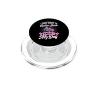 Solo Quiero Patinar y acariciar a mi Perro PopSockets PopGrip para MagSafe