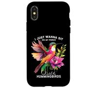 Solo quiero sentarme en el porche y ver a los colibríes Carcasa para iPhone X/XS