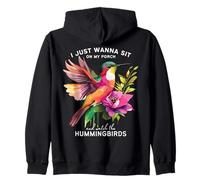 Solo quiero sentarme en el porche y ver a los colibríes Sudadera con Capucha