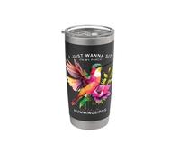 Solo quiero sentarme en el porche y ver a los colibríes Vaso térmico de acero inoxidable de doble pared