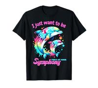 Solo quiero ser parte de tu sinfonía FUNNY Rainbow Dolphin Camiseta