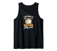 Solo Quiero Tocar el acordeón y acariciar a mi Gato Camiseta sin Mangas