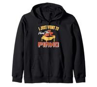 Solo Quiero Tocar el Piano Cada día Sudadera con Capucha