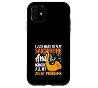 Solo Quiero Tocar el saxofonista de saxofón Carcasa para iPhone 11